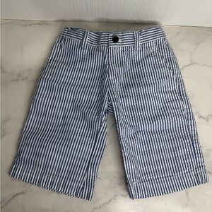 Brooks Brothers. Blue and White Striped Pants. Size 4. No flaws noted.